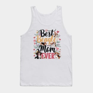 Best Beagle Mom Ever Distressed funny Tank Top
